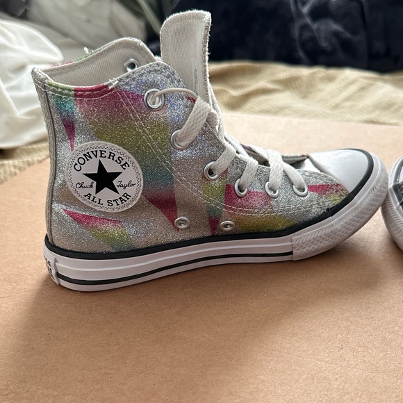 Converse All-Star Silver High-Top Sneakers - Picture 4 of 7